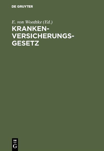 Produktbild: Krankenversicherungsgesetz