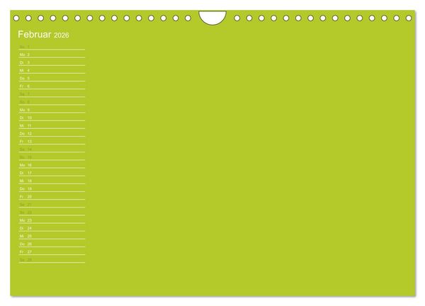 Produktbild: Bastel-Geburtstagskalender gr&uuml;n / Geburtstagskalender (Wandkalender 2026 DIN A4 quer), CALVENDO Monatskalender