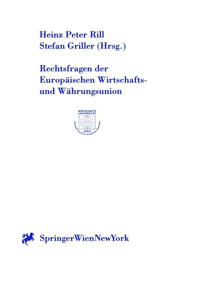 Produktbild: Rechtsfragen der Europ&auml;ischen Wirtschafts- und W&auml;hrungsunion