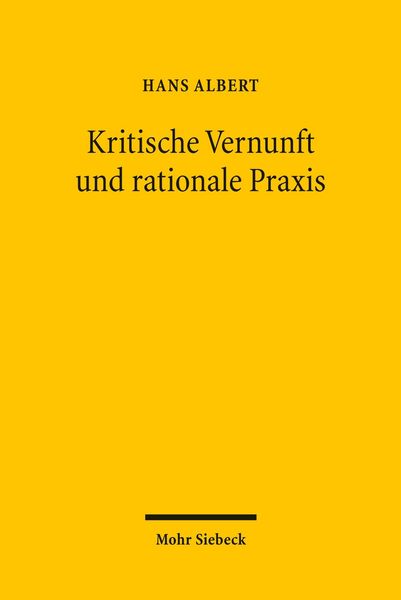 Produktbild: Kritische Vernunft und rationale Praxis