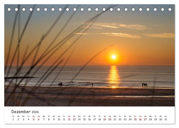 Produktbild: D&uuml;nen und Meer Nordseemomente (Tischkalender 2026 DIN A5 quer), CALVENDO Monatskalender