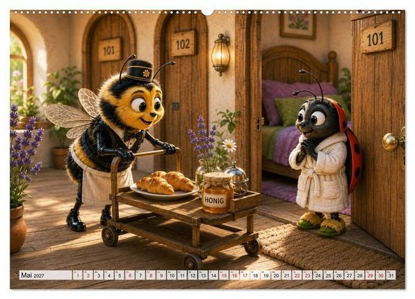 Produktbild: Das Hotel der kleinen Fl&uuml;gel (hochwertiger Premium Wandkalender 2027 DIN A2 quer), Kunstdruck in Hochglanz