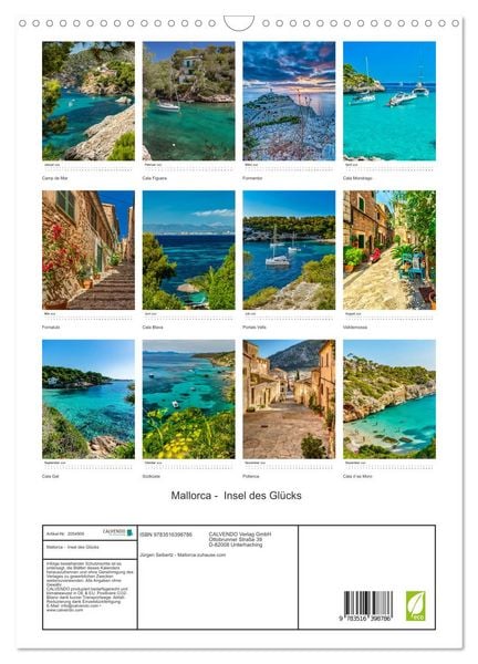 Produktbild: Mallorca - Insel des Gl&uuml;cks (Wandkalender 2026 DIN A3 hoch), CALVENDO Monatskalender