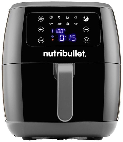 NUTRiBULLET CB NBA071B Heißluft-Fritteuse 7 l 1800 W Antihaftbeschichtung, BPA-frei, Heißluft-Funktion, mit Display, Tim