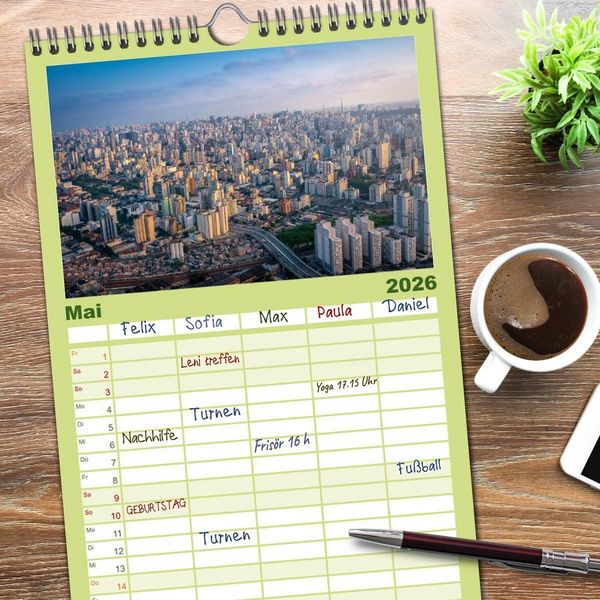 Produktbild: Familienplaner 2026 - Brasilien - Das einzigartige Land in S&uuml;damerika. mit 5 Spalten (Wandkalender, 21 x 45 cm) CALVENDO