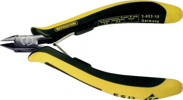BERNSTEIN Tools for Electronics EUROline-Conductive 3-653-15 ESD Seitenschneider mit Facette 120 mm