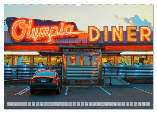 Produktbild: American Diner - es gibt sie noch (hochwertiger Premium Wandkalender 2026 DIN A2 quer), Kunstdruck in Hochglanz
