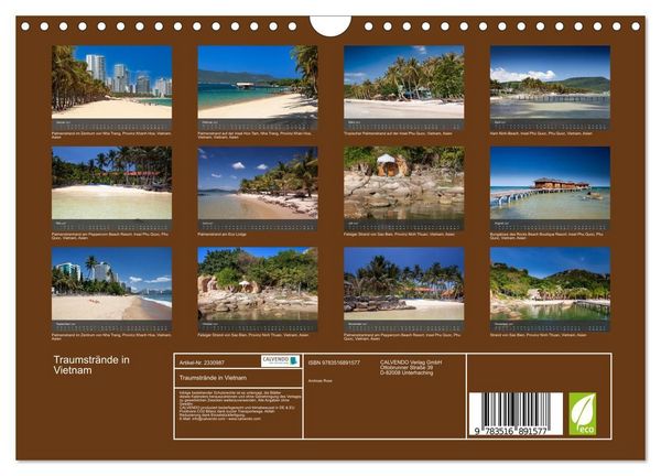 Produktbild: Traumstr&auml;nde in Vietnam (Wandkalender 2027 DIN A4 quer), CALVENDO Monatskalender