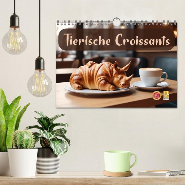 Produktbild: Tierische Croissants (Wandkalender 2026 DIN A4 quer), CALVENDO Monatskalender