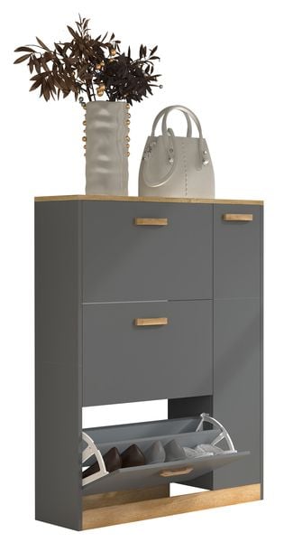 Produktbild: Holz Schuhregal Schuhschrank Schuhkipper Halom L