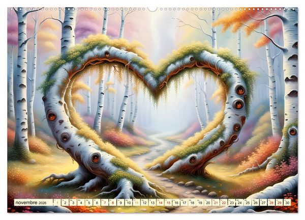 Produktbild: Bouleaux adorables (Calendrier mural 2026 DIN A2 vertical) calendrier de bureau