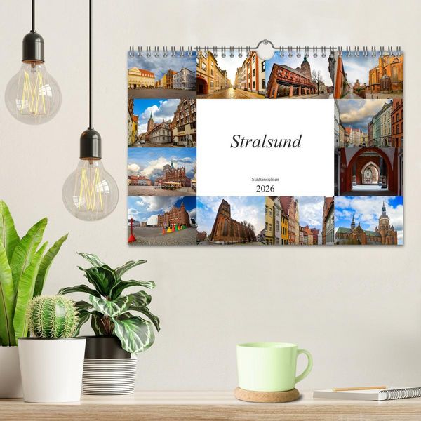 Produktbild: Stralsund Stadtansichten (Wandkalender 2026 DIN A4 quer), CALVENDO Monatskalender