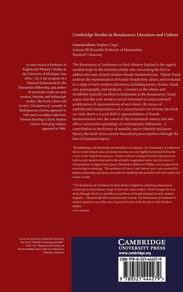 Produktbild: The Renaissance of Lesbianism in Early Modern England