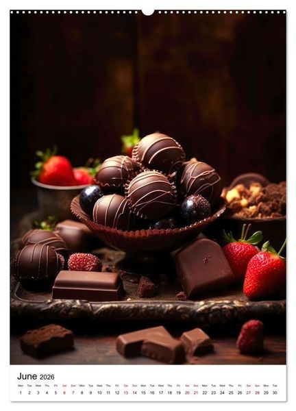 Produktbild: Choco Delight (High Quality Premium Wall Calendar 2026 DIN A2 portrait),CALVENDO 12 Month Wall Calendar