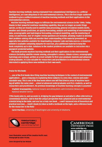 Produktbild: Machine Learning Methods in the Environmental Sciences