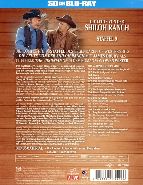 Produktbild: Die Leute von der Shiloh Ranch - Staffel 9 (SD on Blu-ray) (Fernsehjuwelen) [2 BRs]