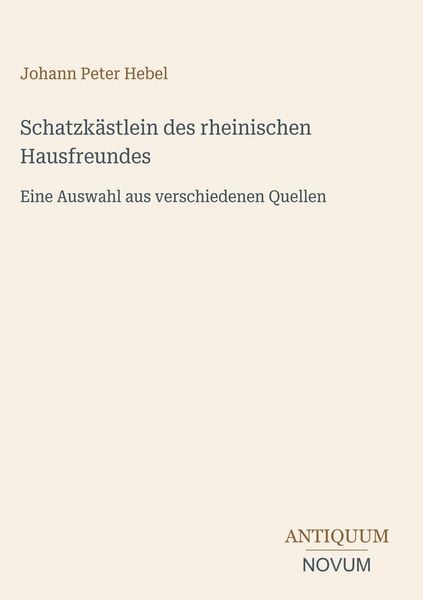 Produktbild: Schatzk&auml;stlein des rheinischen Hausfreundes