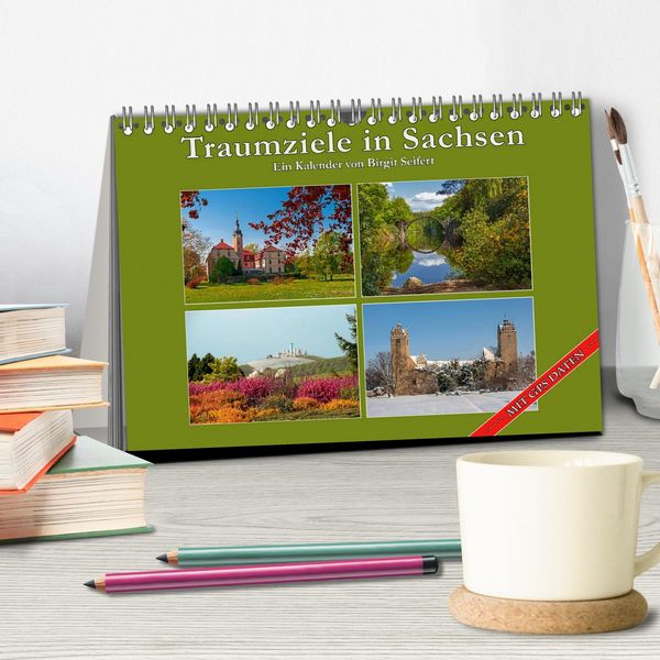 Produktbild: Traumziele in Sachsen (Tischkalender 2026 DIN A5 quer), CALVENDO Monatskalender