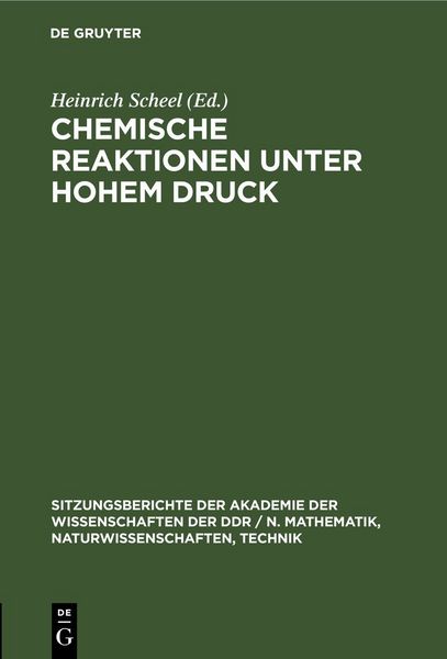 Produktbild: Chemische Reaktionen unter hohem Druck