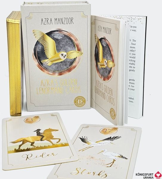 Azra’s Golden Lenormand: 36 Golden Lenormand cards in modern, enchanting design