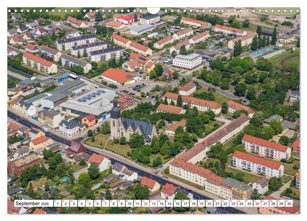 Produktbild: Lutherstadt Wittenberg - Stadt der Reformation aus der Vogelperspektive (Wandkalender 2026 DIN A3 quer), CALVENDO Monatskalender