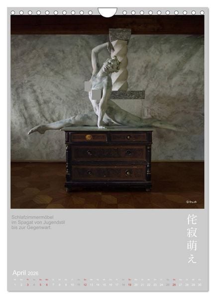 Produktbild: wabi sabi moe - hinrei&szlig;end vergammelt erotisch - Akt/Bodypainting (Wandkalender 2026 DIN A4 hoch), CALVENDO Monatskalender