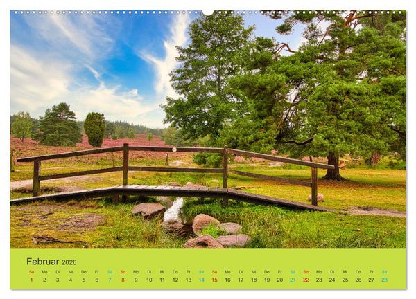 Produktbild: Die Heide bl&uuml;ht (hochwertiger Premium Wandkalender 2026 DIN A2 quer), Kunstdruck in Hochglanz