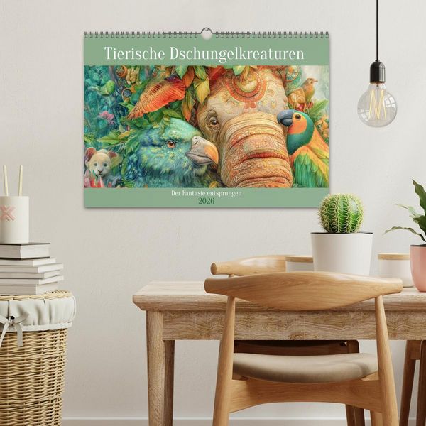 Produktbild: Tierische Dschungelkreaturen - Der Fantasie entsprungen (Wandkalender 2026 DIN A3 quer), CALVENDO Monatskalender
