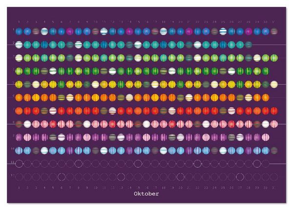 Produktbild: Perlenkalender (Tischkalender 2026 DIN A5 quer), CALVENDO Monatskalender