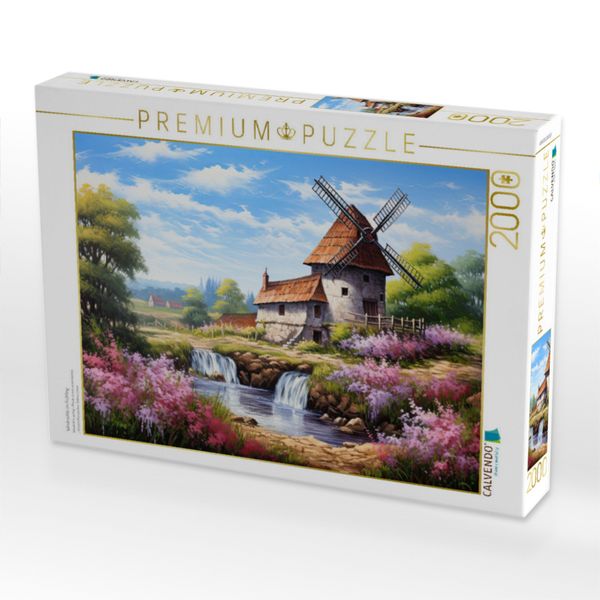 Produktbild: CALVENDO Puzzle Windm&uuml;hle im Fr&uuml;hling | 2000 Teile Lege-Gr&ouml;&szlig;e 90x67cm Foto-Puzzle f&uuml;r gl&uuml;ckliche Stunden