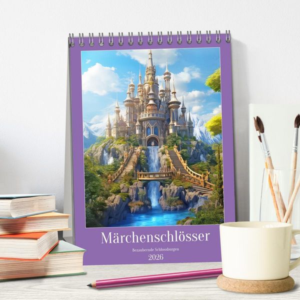 Produktbild: M&auml;rchenschl&ouml;sser - Bezaubernde Schlossburgen (Tischkalender 2026 DIN A5 hoch), CALVENDO Monatskalender