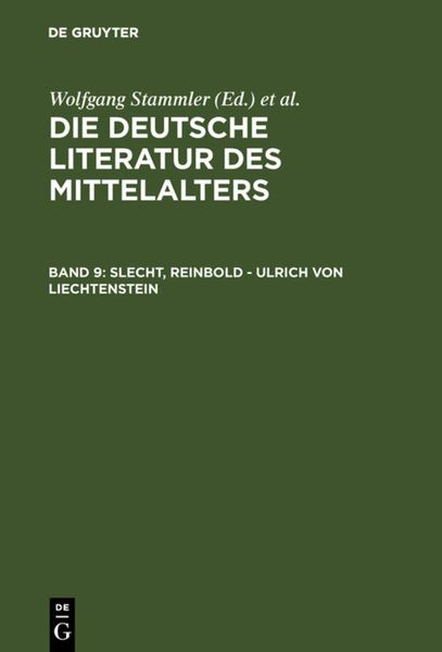 Produktbild: Slecht, Reinbold - Ulrich von Liechtenstein