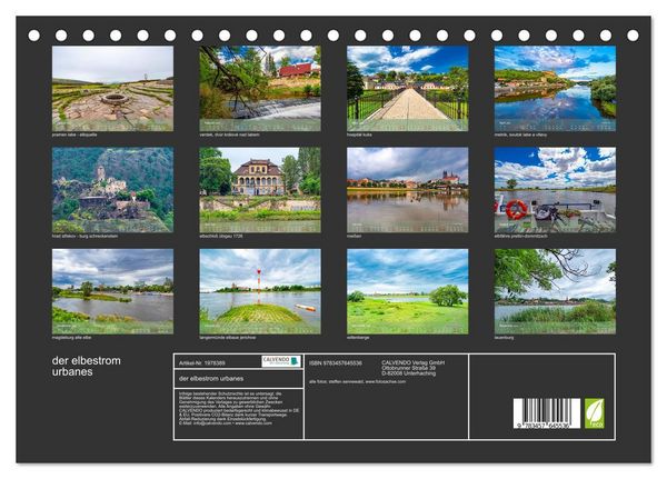 Produktbild: der elbestrom urbanes (Tischkalender 2026 DIN A5 quer), CALVENDO Monatskalender