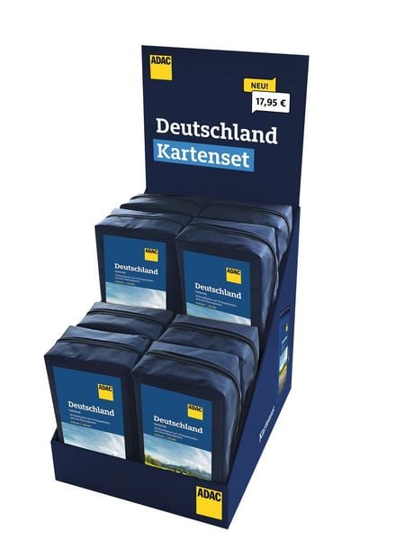 Produktbild: ADAC Stra&szlig;enkarten Kartenset Deutschland 8er Display