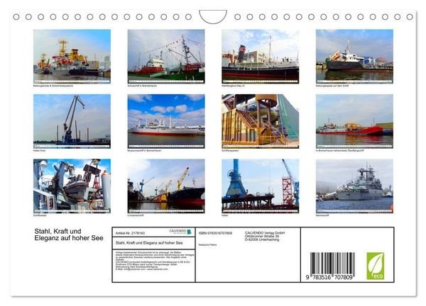 Produktbild: Stahl, Kraft und Eleganz auf hoher See (Wandkalender 2026 DIN A4 quer), CALVENDO Monatskalender