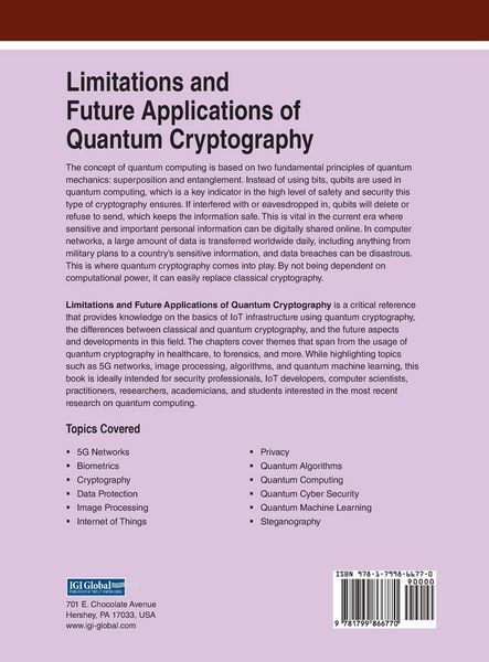 Produktbild: Limitations and Future Applications of Quantum Cryptography