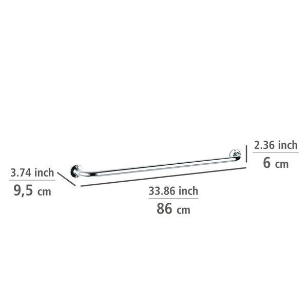 Produktbild: Badetuchstange Mod. Basic 80 cm, extra lange Handtuchstange