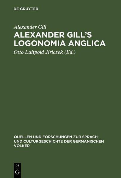 Produktbild: Alexander Gill's Logonomia Anglica