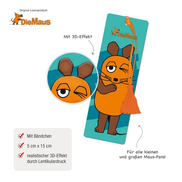 Produktbild: Tr&ouml;tsch Die Maus 3D Lesezeichen die Maus