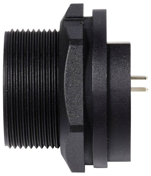 Produktbild: TRU COMPONENTS TC-E13T-FR6-PPF RJ45-Buchse f&uuml;r r&uuml;ckseitige Montage auf Leiterplatten IP67 (mit Gewinde) TC-13543664 Polzahl Sensoren 8 Schwarz 1