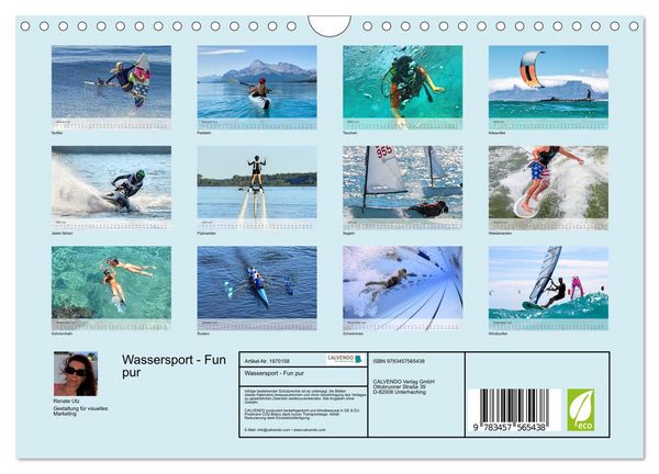 Produktbild: Wassersport - Fun pur (Wandkalender 2026 DIN A4 quer), CALVENDO Monatskalender