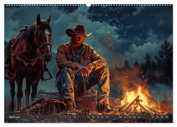 Produktbild: Pferde, Staub und Freiheit (hochwertiger Premium Wandkalender 2026 DIN A2 quer), Kunstdruck in Hochglanz