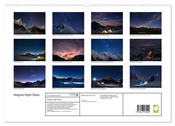 Produktbild: Magical Night Skies (High Quality Premium Wall Calendar 2026 DIN A2 landscape),CALVENDO 12 Month Wall Calendar