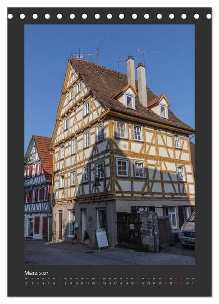 Produktbild: Waiblingen - Spaziergang durch die Altstadt (Tischkalender 2027 DIN A5 hoch), CALVENDO Monatskalender