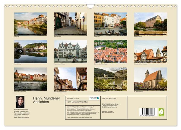 Produktbild: Hann. M&uuml;ndener Ansichten (Wandkalender 2026 DIN A3 quer), CALVENDO Monatskalender