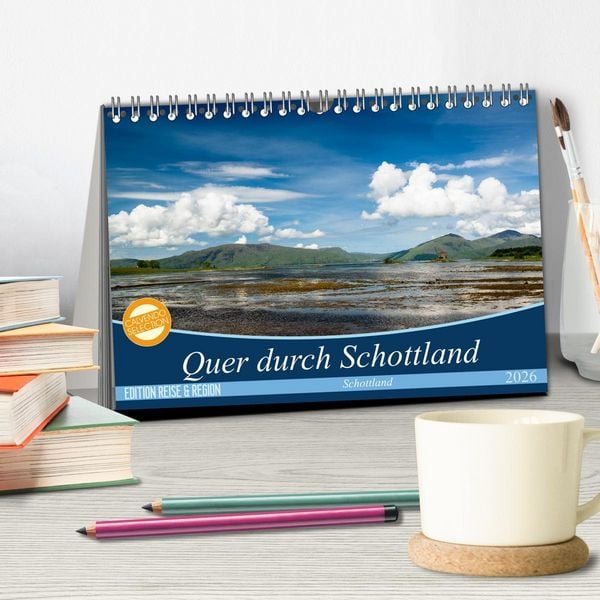 Produktbild: Quer durch Schottland (Tischkalender 2026 DIN A5 quer), CALVENDO Monatskalender