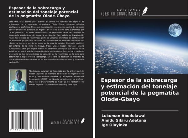 Produktbild: Espesor de la sobrecarga y estimaci&oacute;n del tonelaje potencial de la pegmatita Olode-Gbayo