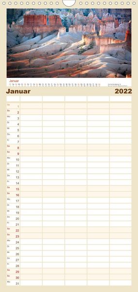 Produktbild: S&uuml;dwesten der USA - Klassiker und Geheimnisse - Familienplaner hoch (Wandkalender 2022 , 21 cm x 45 cm, hoch)