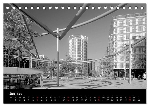 Produktbild: Hamburg monochrome Impressionen (Tischkalender 2026 DIN A5 quer), CALVENDO Monatskalender