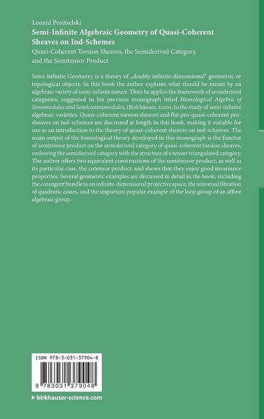 Produktbild: Semi-Infinite Algebraic Geometry of Quasi-Coherent Sheaves on Ind-Schemes